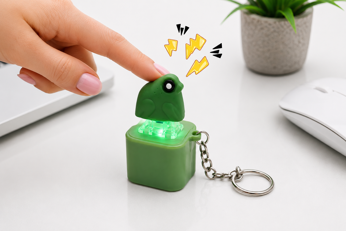 Ribbitz™ GlowCroak Light-Up Frog Keychain