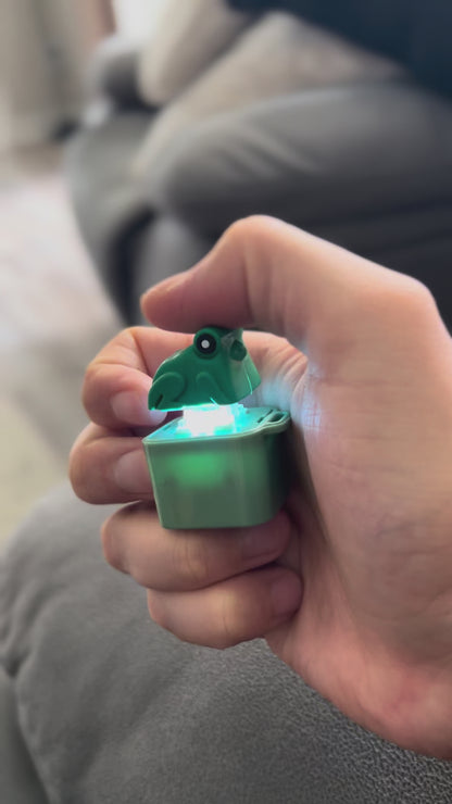 light-up frog keychain